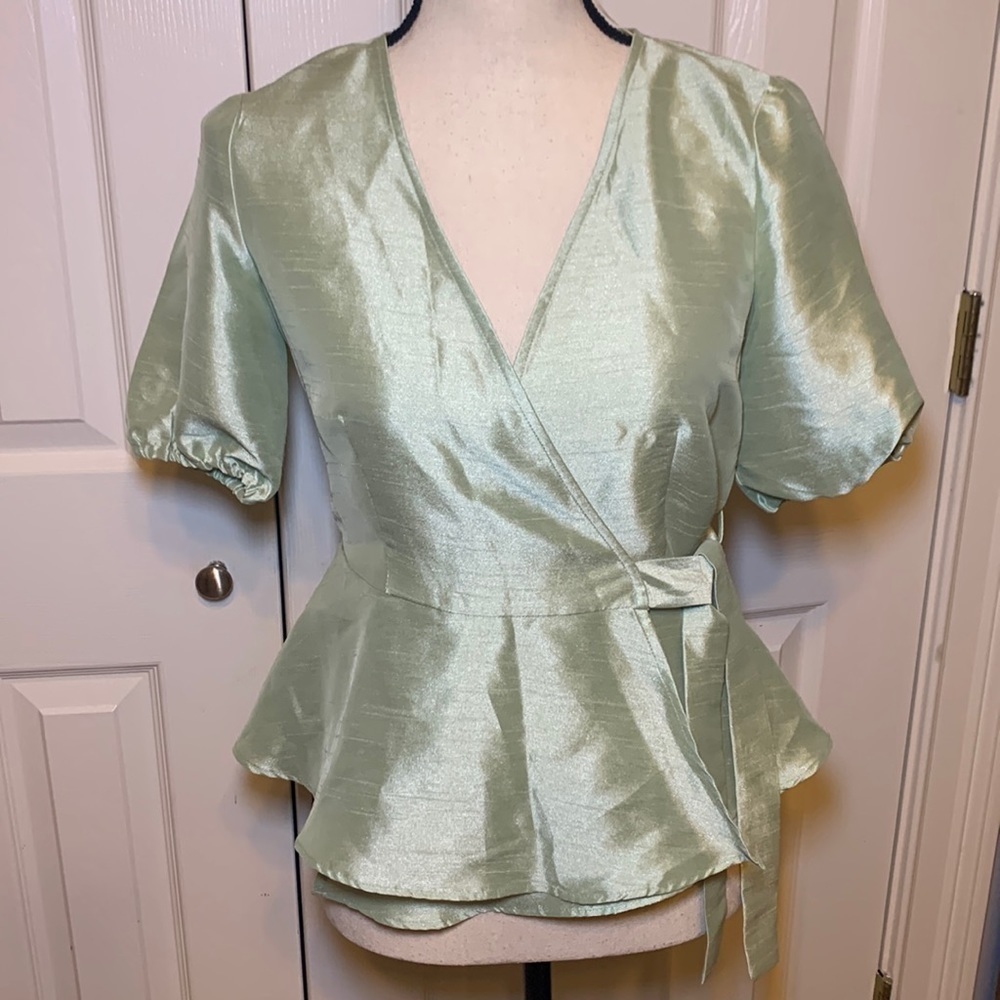 Vero Moda Maya Wrap Peplum Top